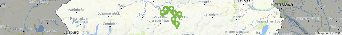 Kartenansicht für Apotheken-Notdienste in der Nähe von Randegg (Scheibbs, Niederösterreich)